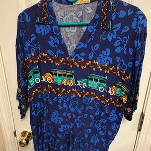 Mens Check It Out Size 2XL 100% Rayon Hawaiian Shirt.